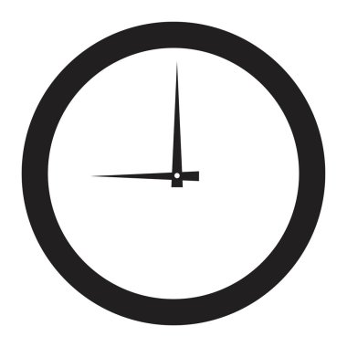 Düz bir tarzda simge yuvarlak saatler.