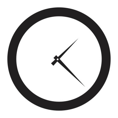 Düz bir tarzda simge yuvarlak saatler.