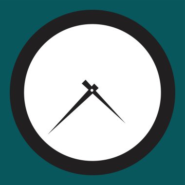 Düz bir tarzda simge yuvarlak saatler.