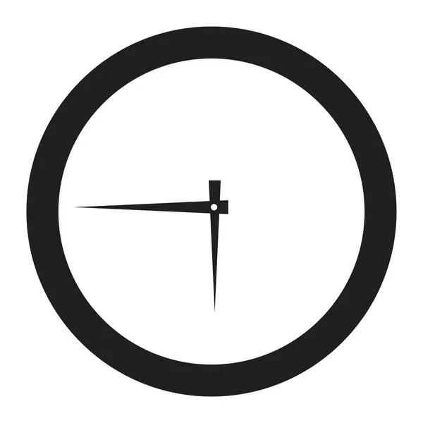 Icono de horas redondas en un estilo plano . — Archivo Imágenes Vectoriales