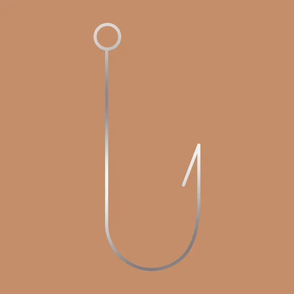 Crochet de pêche icône . — Image vectorielle
