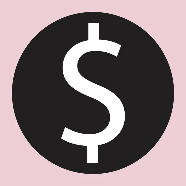 Dollar munt pictogram. — Stockvector