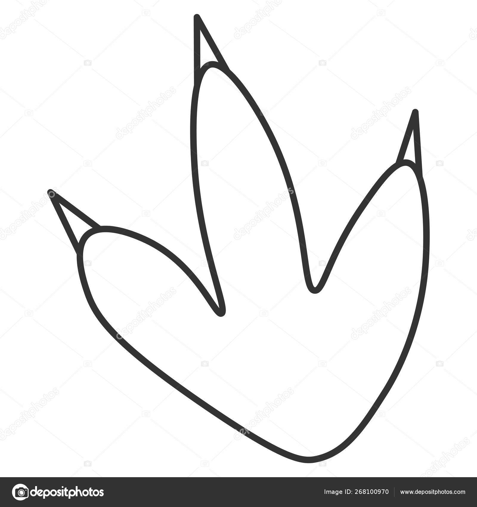 공룡 발자국 윤곽 스톡 벡터 - ©fotostock32 268100970, image size:1600x1700