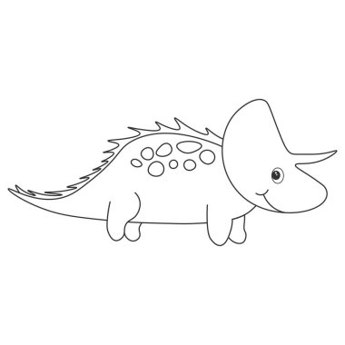Dinozor triceratops kontur