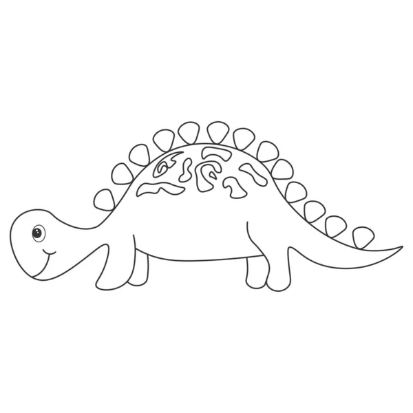 Dinosaurus Stegosaurus contour — Stockvector