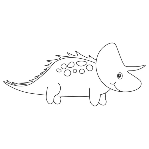 Obrys dinosauří trieratops — Stockový vektor