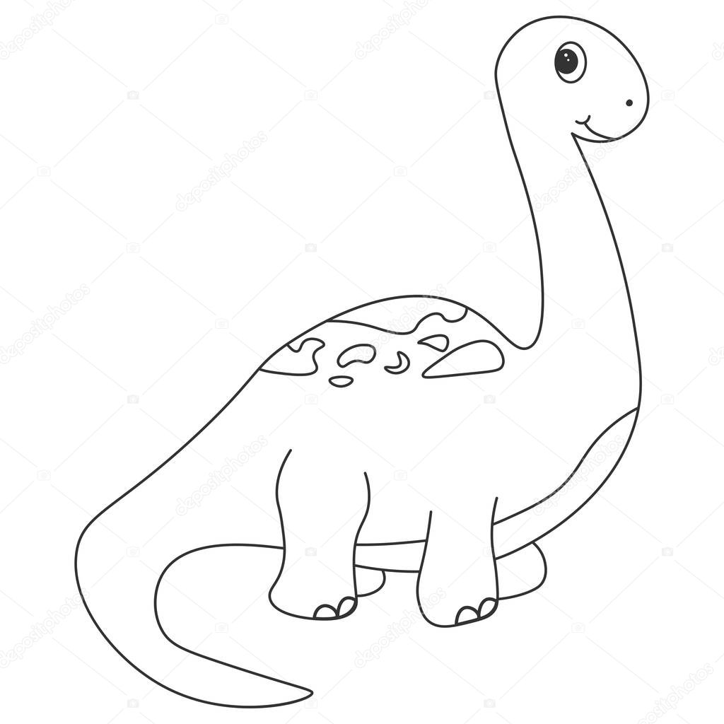 Dinosaur brachiosaurus contour