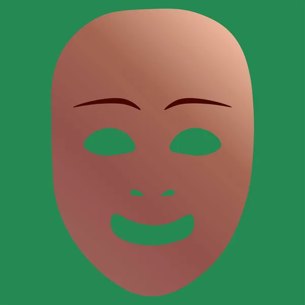 Freude theatralische Maske. Vektorillustration. — Stockvektor