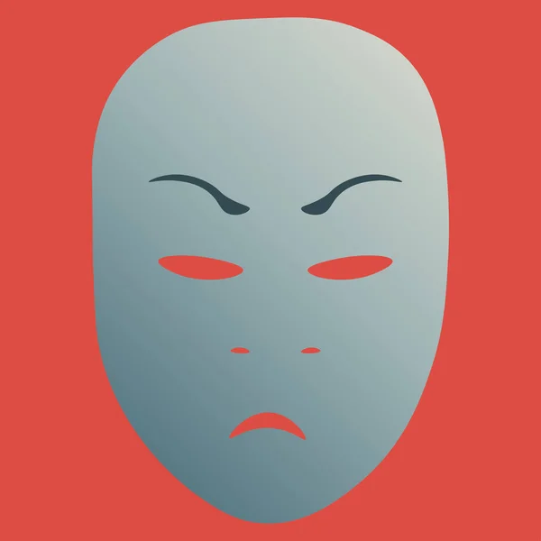 Divadelní maska hněvu — Stockový vektor