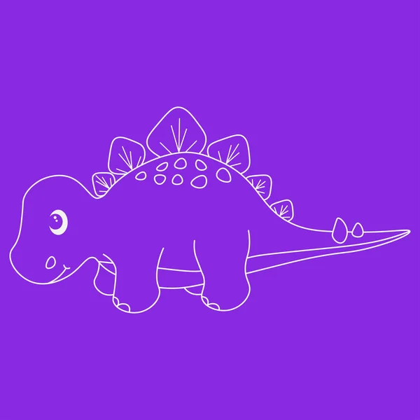 Obrys dinosaurů Stegosaurus — Stockový vektor