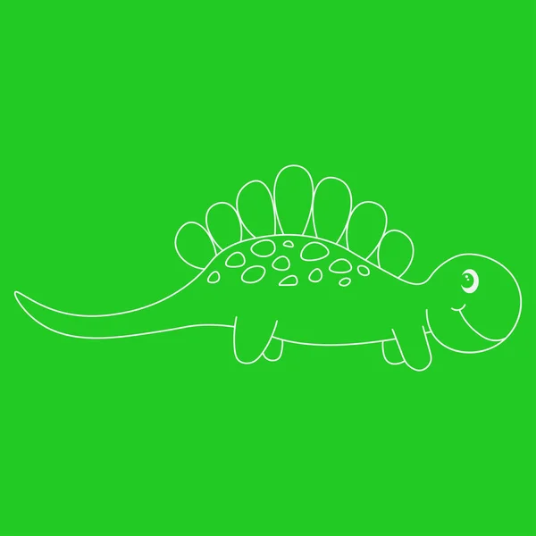 Obrys dinosaurů Stegosaurus — Stockový vektor