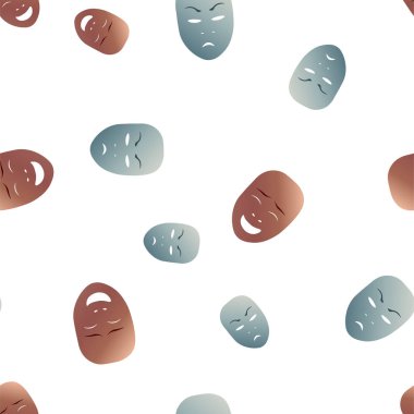 Duygu tiyatro maskesi Dikişsiz desen