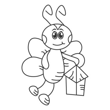 El feneri ile mutlu eşek arısı.