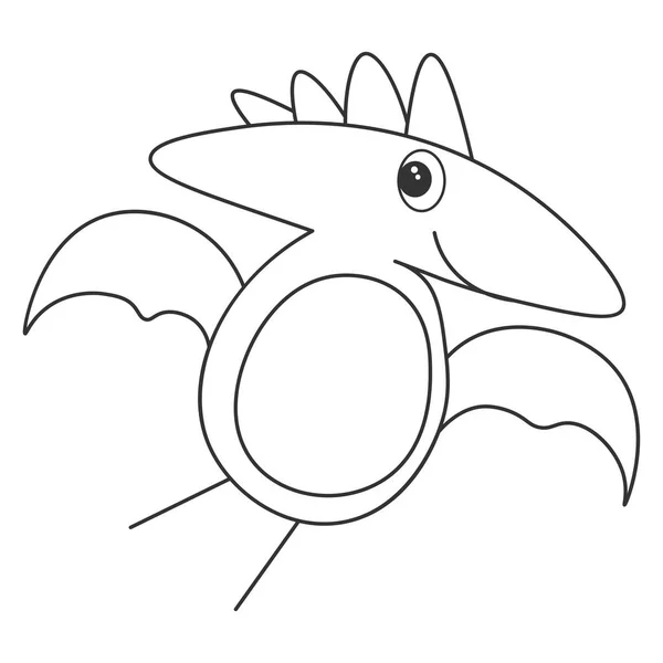 Dinosaurus Pterodactyl contour. Cartoon natuur — Stockfoto