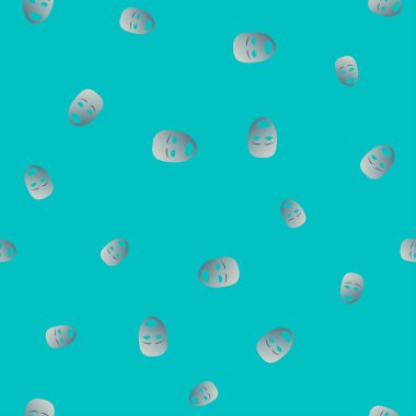 Üzücü tiyatro maskesi Dikişsiz desen