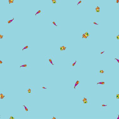 Doodle tarzında evlerin dikişsiz desen