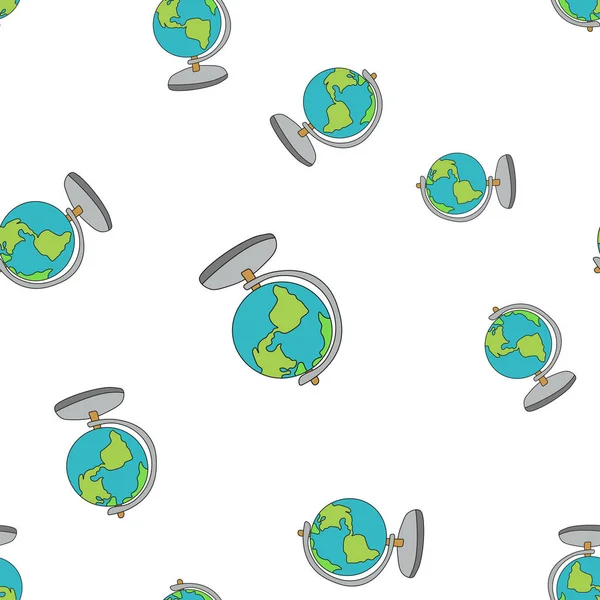 Doodle tarzında okul küreden dikişsiz desen. Vektör çizimi.