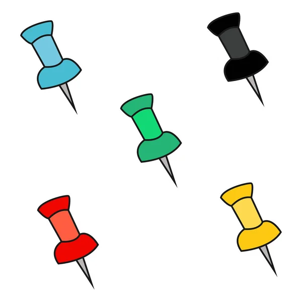 Botones de papelería escolares al estilo Doodle. Ilustración vectorial . — Vector de stock