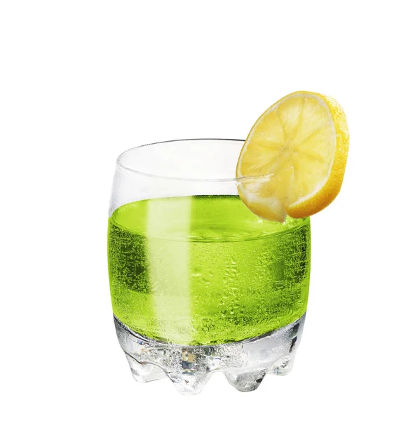Bicchiere Con Una Bevanda Limone — Foto Stock