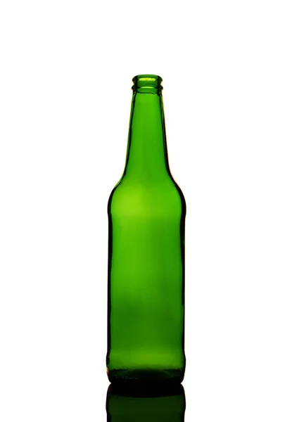 Botella Cerveza Vacía Verde —  Fotos de Stock