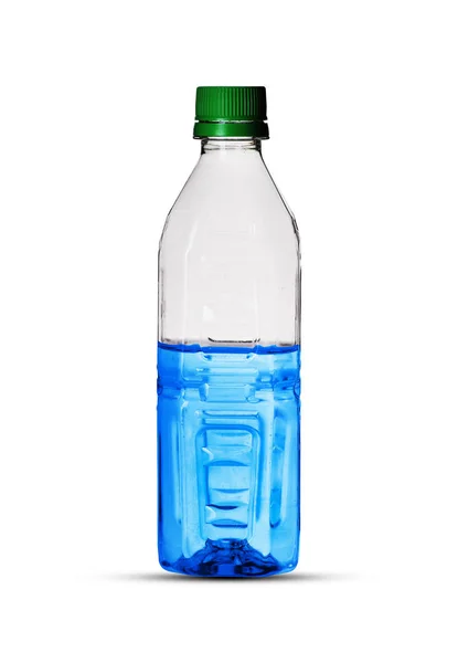 Plastikowa butelka z połową — Zdjęcie stockowe
