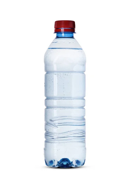 Een kleine plastic fles vol water — Stockfoto