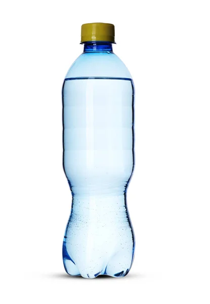 Kleine Plastikflasche mit Mineralwasser — Stockfoto