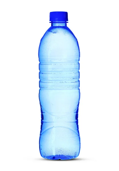Маленька пластикова пляшка з мінеральною водою — стокове фото
