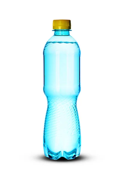 Small plastic bottle with liquid — Stock Photo, Image