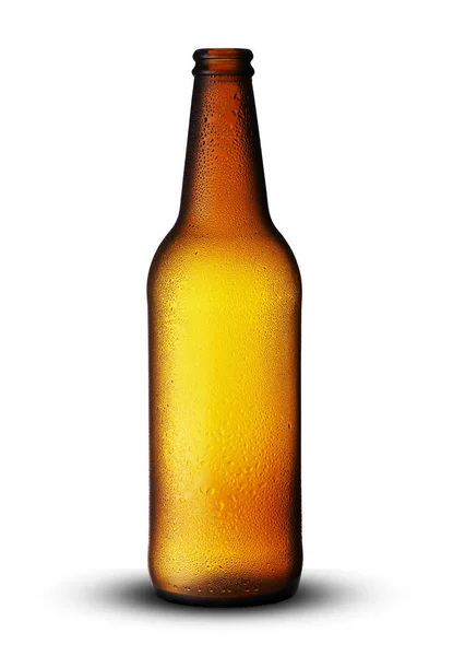 Puta beer bottle with drops — Stock Photo, Image
