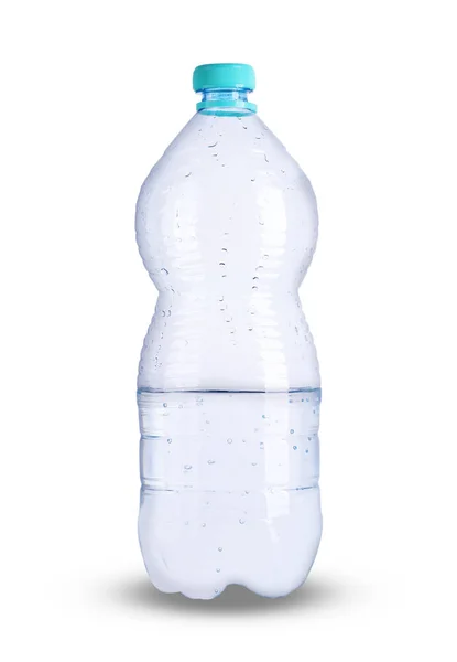 Die durchschnittliche Plastikflasche in Tropfen — Stockfoto