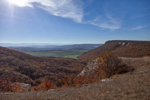 Herbstlandschaft Erschossen Oktober Auf Der Krim Der Region Simferopol — Stockfoto