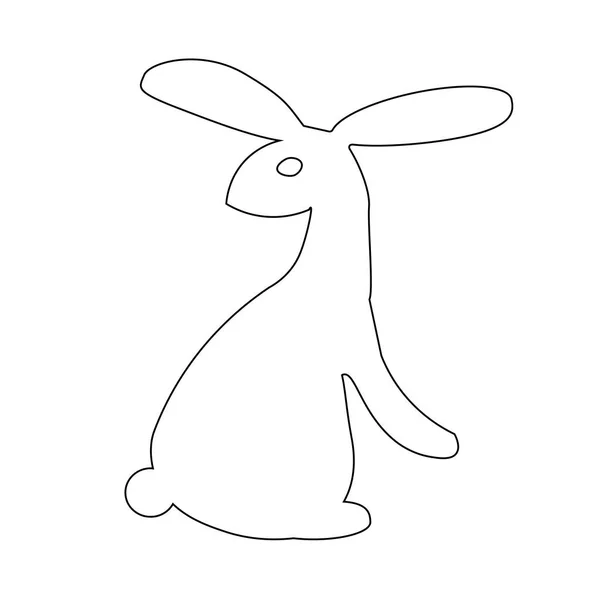 Vecteur Lapin Sur Fond Blanc — Image vectorielle