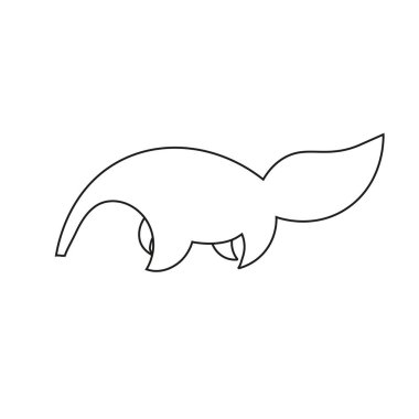 siyah ve beyaz vektör lineer modern tamanoir