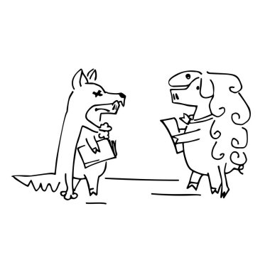 office karikatür, bir başka bir hayvan domuz eser gizlemek