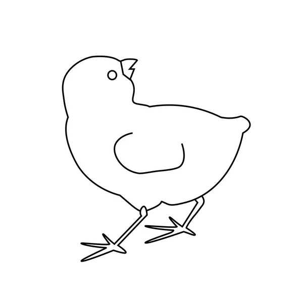 Eenvoudige Illustratie Van Chick Vector Pictogram Voor Web — Stockvector