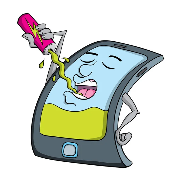 Enerji, şarj kavramı içme Smartphone