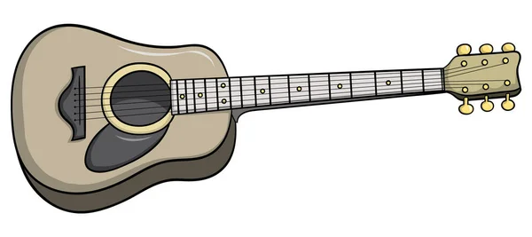 Ícone Guitarra Estilo Cartoon Branco Ilustração Vetorial —  Vetores de Stock