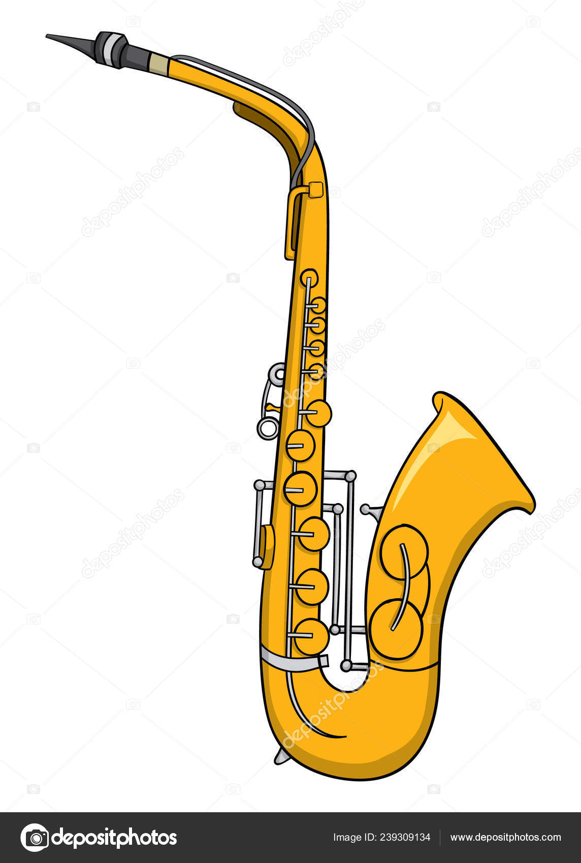 Cartoon Style Sax Icon White Vector Illustration Stock Vector Image by ©Basjan #239309134 Cartoon Style Sax Icon White Vector Illustration Stock Vector Image by ©Basjan #239309134