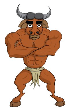 Beyaz, vektör çizim karikatür tarzı Minator simgesi