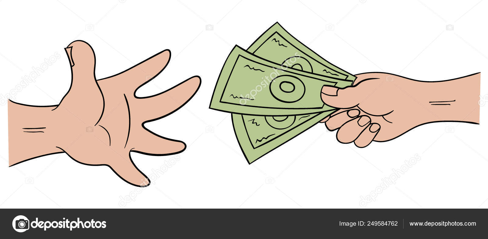 Cartoon Hands Exchanging Money Isolated White Background Stock Vector Image by ©Basjan #249584762 Cartoon Hands Exchanging Money Isolated White Background Stock Vector Image by ©Basjan #249584762