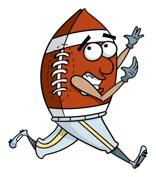 Cartoon Stijl Illustratie Van Een American Football Ball Cartoon Karakter — Stockvector