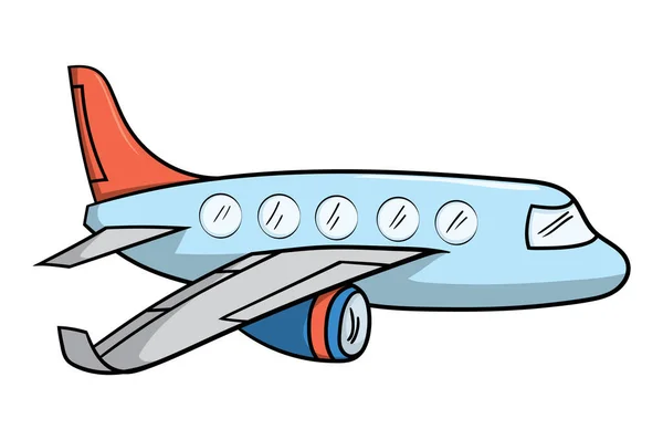 stock vector Cartoon style illustration of a passenger jet aircraft.