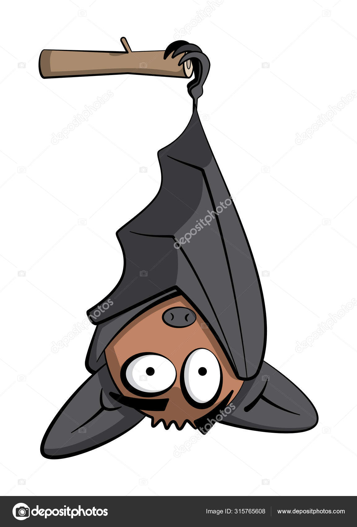 Bat hanging upside down Vector Art Stock Images | Depositphotos Bat hanging upside down Vector Art Stock Images | Depositphotos