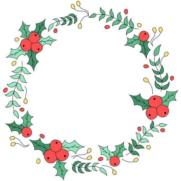 Navidad Floral Corona Diseño — Foto de Stock