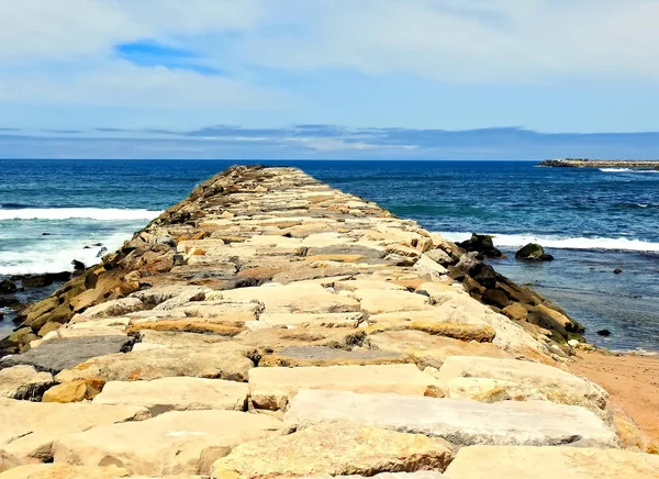 Camino Bloques Piedra Mar — Foto de Stock