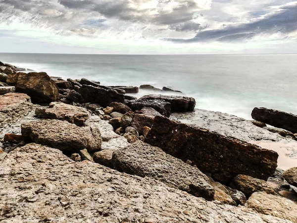 Zeegezicht Tussen Hemel Oceaan Ericeira — Stockfoto