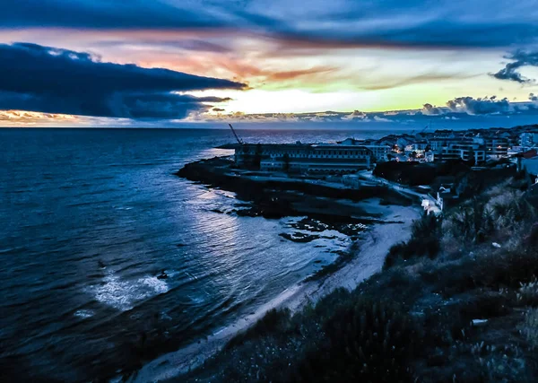 Esta Vista Costa Ericeira Com Hotel Vila Gale Foto Tirada — Fotografia de Stock