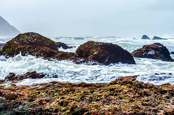 Portekiz Batısındaki Cambela Atlantik Okyanusu Üzerinde Kayalık Bir Plajı Olan — Stok fotoğraf