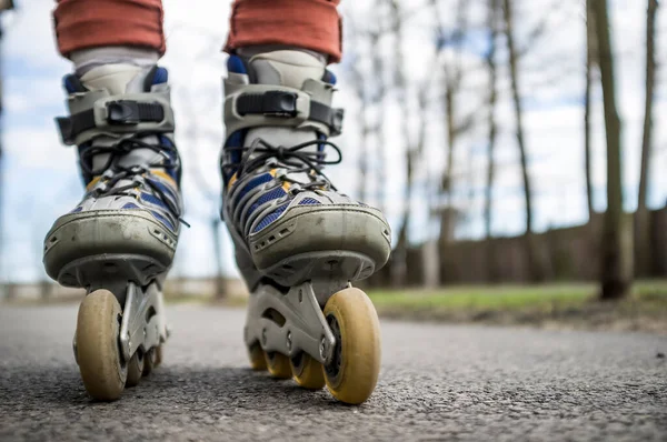 Standing Roller Skates Close — Stock Photo, Image